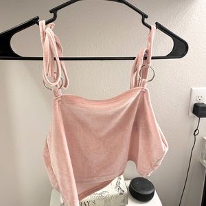 Pink Velvet Top